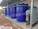 Outdoor water storage tanks with purification system