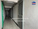 Apartment hallway with metal doors