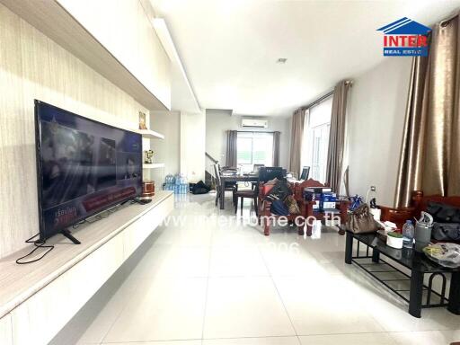 spacious living area with modern furnishings