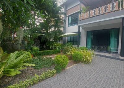 Exterior view of a house with garden