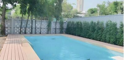 Swimming pool area in a property