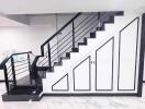 Modern staircase with storage