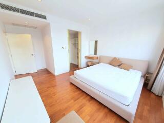 Spacious bedroom with natural lighting