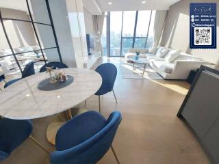 Modern living and dining area in a bright apartment