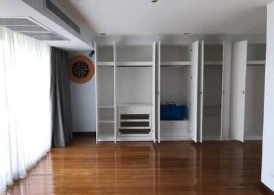 Spacious bedroom with built-in closets