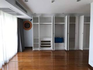 Spacious bedroom with built-in closets