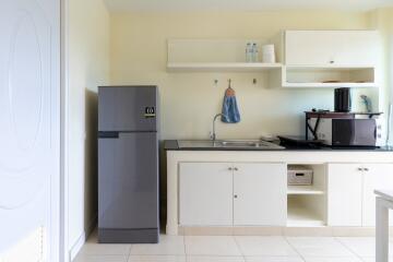 Modern kitchen with appliances and storage