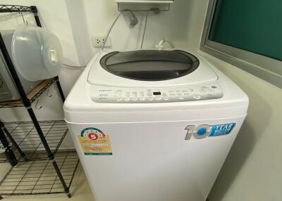 Washer in a laundry room