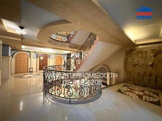 Elegant staircase in a luxury building lobby