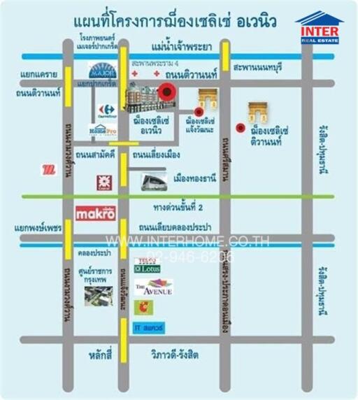 Map of surrounding area with key locations