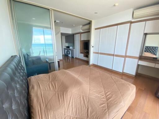 Spacious bedroom with a view and modern amenities