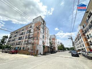 Apartment buildings with parking spaces