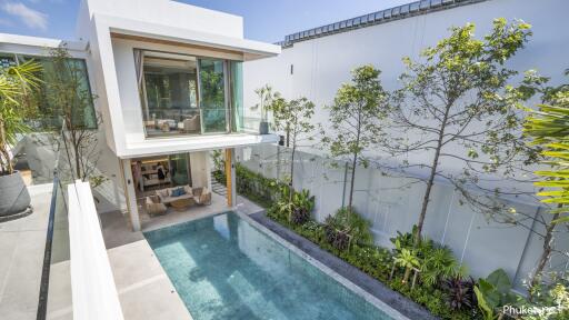 Modern villa with pool and garden