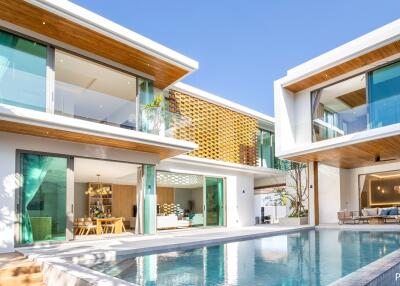 Modern two-story villa with pool