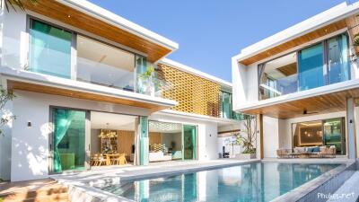 Modern two-story villa with pool