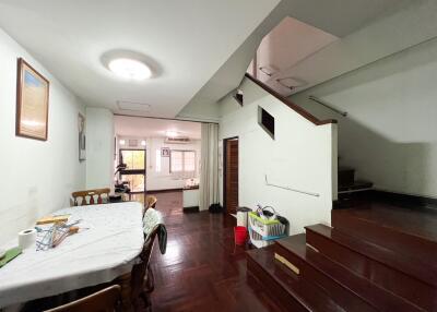 Dining area with staircase