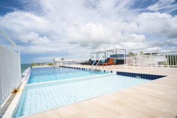 Outdoor swimming pool with ocean view