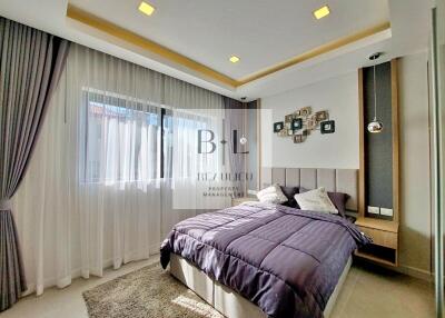 Modern bedroom with natural light