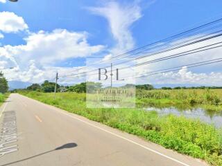 Scenic road view with lush greenery and clear skies