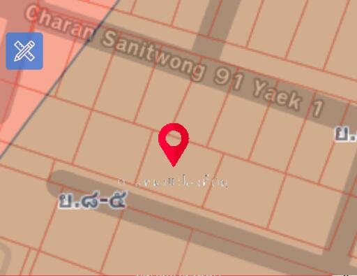 Map showing location on Charan Sanitwong 91 Yaek 1