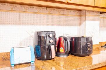 Kitchen countertop with appliances