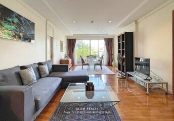 Spacious living room with modern decor