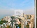 Cityscape and sea view from a high-rise building