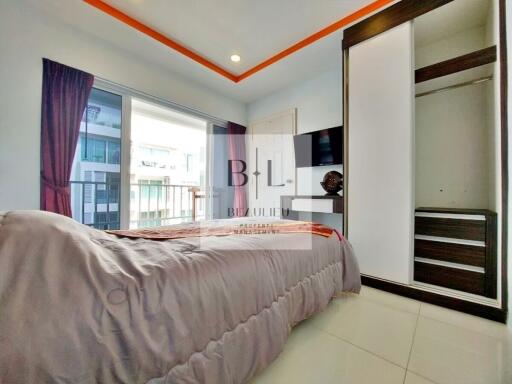 Modern bedroom with balcony access