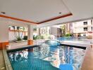 Swimming pool area in a residential building