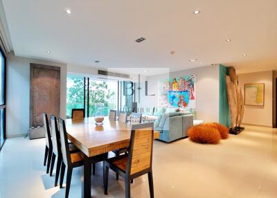 Spacious and modern open-plan living and dining area
