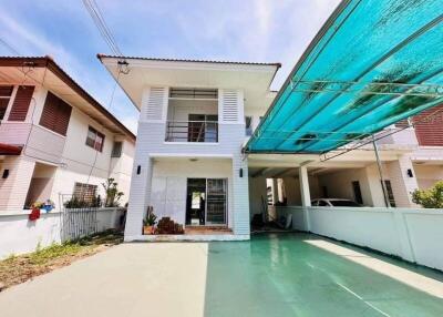 Front view of a modern two-story house