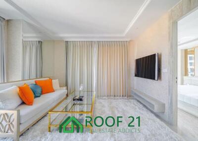 Luxury High-Rise Condo in Pattaya: Near Beach, Foreign Quota, Sea View, Spacious 2 Bedrooms