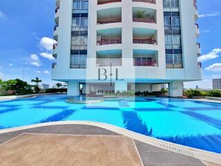 High-rise building with swimming pool