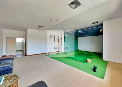 Indoor golfing area