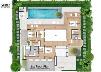1st Floor Plan - The Flora: Luxury Tropical Pool Villas