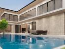 Modern house with swimming pool