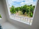 View of a balcony with a scenic landscape