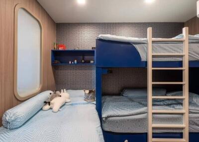 Bedroom with bunk beds and modern decor