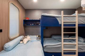 Bedroom with bunk beds and modern decor