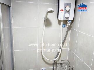 Shower area with water heater