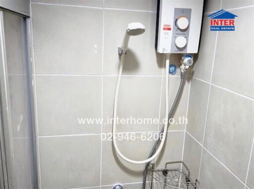 Shower area with water heater