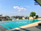 Swimming pool with city view