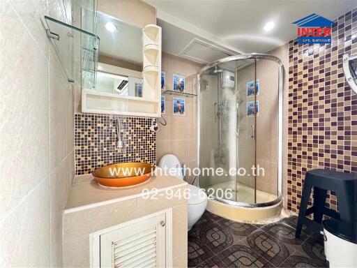 Modern bathroom with shower