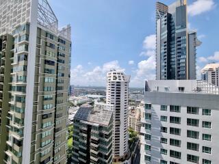 View of modern high-rise buildings