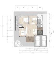 Floor plan of a property with dimensions