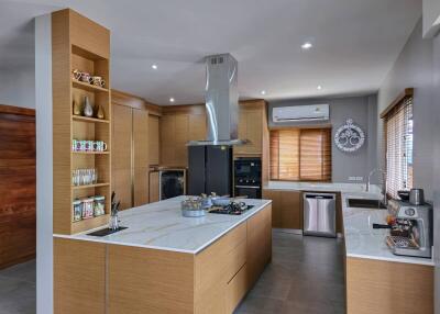 Modern kitchen with island and appliances