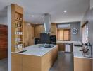 Modern kitchen with island and appliances