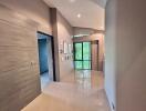 Modern hallway with clean design and natural lighting