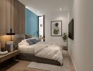 Modern bedroom with minimalist decor