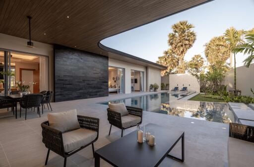 Outdoor patio with pool